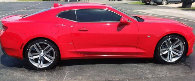 Red sleek car